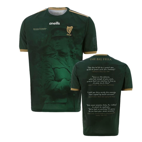 Olive Jersey GAA1916 Нью -Джерси Мемориал Большой Джерси Шорт -Спортивная одежда