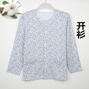 quần áo mùa thu womens bông cardigan trung niên và già béo đang lớn vào nút xuống mẹ rể đồ lót da mỏng cardigan.