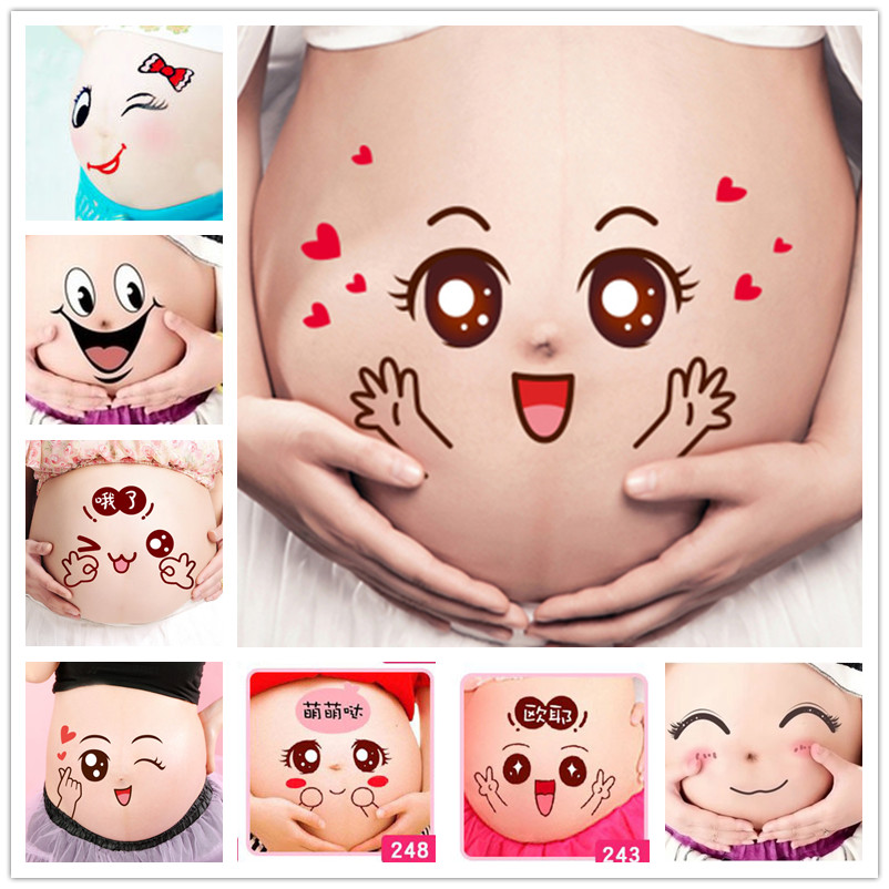 Pregnant women's photo pregnant woman belly stickers big belly stickers belly stickers photo studio pregnant mother photo Big Belly stickers cute