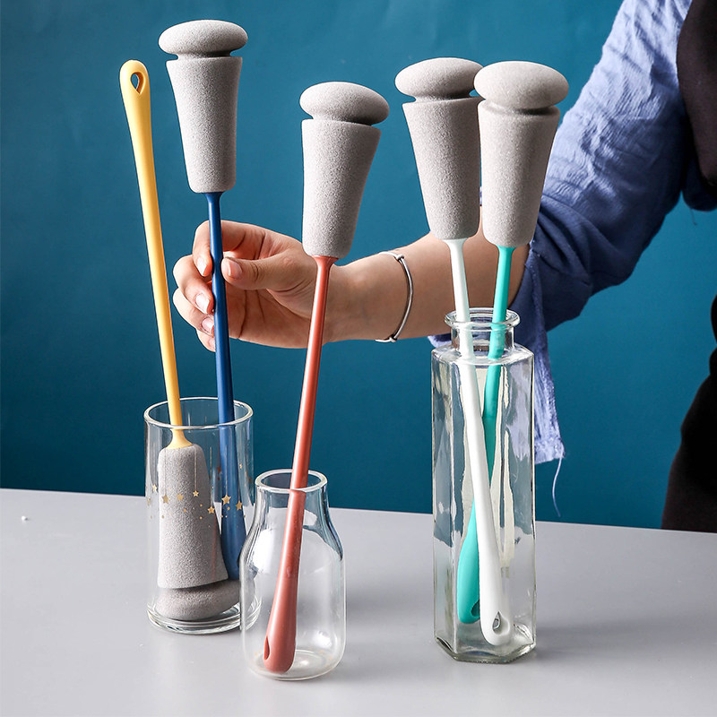 Valley Taste Island Cup Brush Long Handle Home Wash Cup No Dead Angle Bottle Brushed Clean Thever Insulation Cup Sponge Small Brush