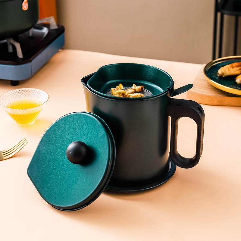 Oil Jug Stainless Steel Home Filter Oil Storage Tank Filter Oil God Instrumental Kitchen oil bottle Go to oil Slag Big filter Oil pot