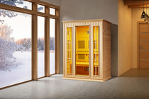 SPA home sauna room Double sweat steam room Natural solid wood physiotherapy room Far infrared light wave physiotherapy room