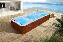 Villa outdoor free-standing courtyard type intelligent constant temperature household acrylic infinity surfing heated massage swimming pool