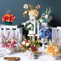 Fake flower imitation flower decoration small ornaments living room table flower office bouquet Nordic Ceramic Vase decoration