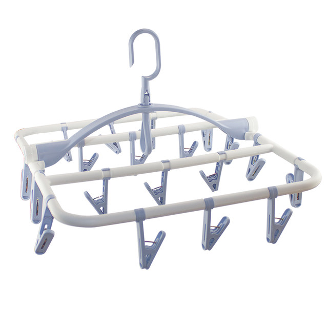 Shunyi clothes hanger plastic folding clothes drying rack children's sock rack sock drying rack baby baby diaper underwear multi-clip