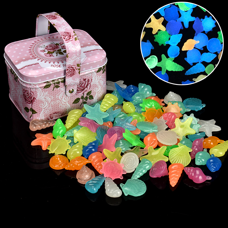 Children's gemstone luminous stone luminite small stone landscape bottom sand decoration absorbent stone fluorescent stone glowing toy