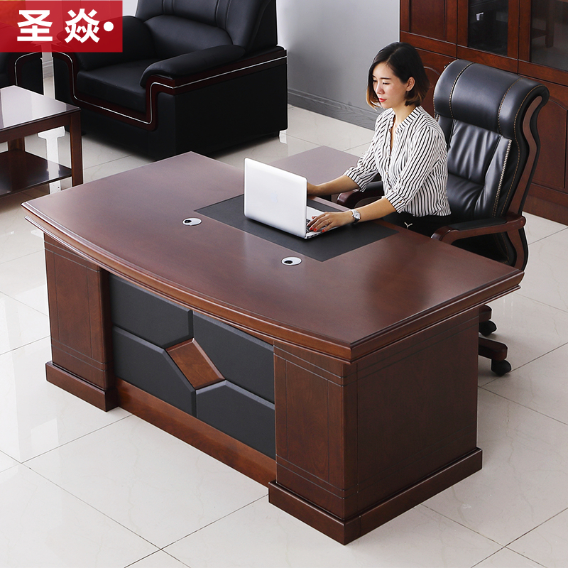 1 8m boss desk simple manager desk office furniture combination stick veneer paint sub-counter factory spot