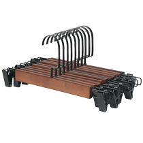 Solid Wood Pants Clip Home No Mark Pants Rack Clothing Shop Wardrobe Contained Superior Pants Skirt Clip Hung Trousers Hanger Special