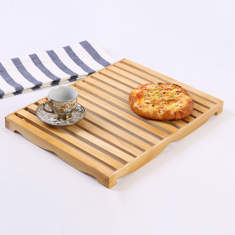 Rectangular wood baking pan cakes of bread tray display multi - layer cake shop creative European snacks tea trays