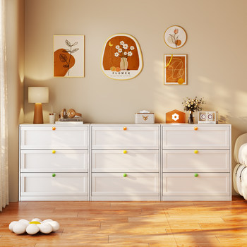 Home Wrought Iron Five-Drawer Cabinet, Living Room Tv Cabinet, Bedroom Floor-Standing Bedside Storage Cabinet, Large Capacity Multi-Drawer Storage Cabinet