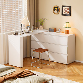 Bolimei Dresser and Vanity Integrated Cabinet, Bedroom Dressing Table, Corner Desk, Steel Wrought Iron Malme Five-Drawer Cabinet
