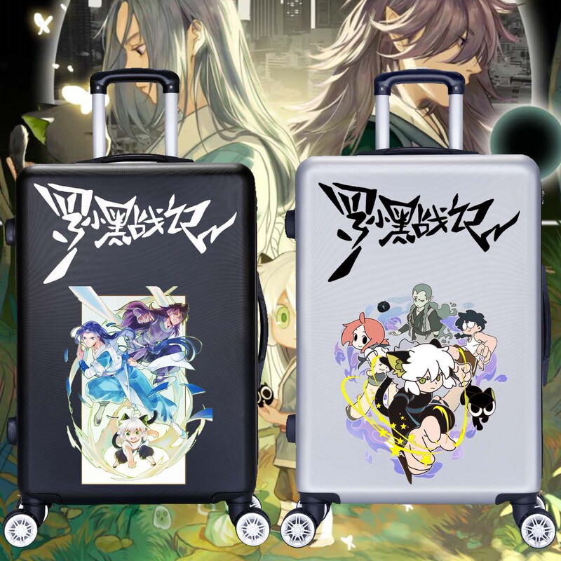 Luo Xiaohei Zhanji Suitcase Unlimited Ratio Clusters Two-Dimensional Male and Female Students 20 Inches 24 Trolley Suitcase Bag Luo Xiaohei Zhanji Suitcase Unlimited Ratio Clusters Two-Dimensional Male and Female Students 20 Inches 24 Trolley Suitcase Bag