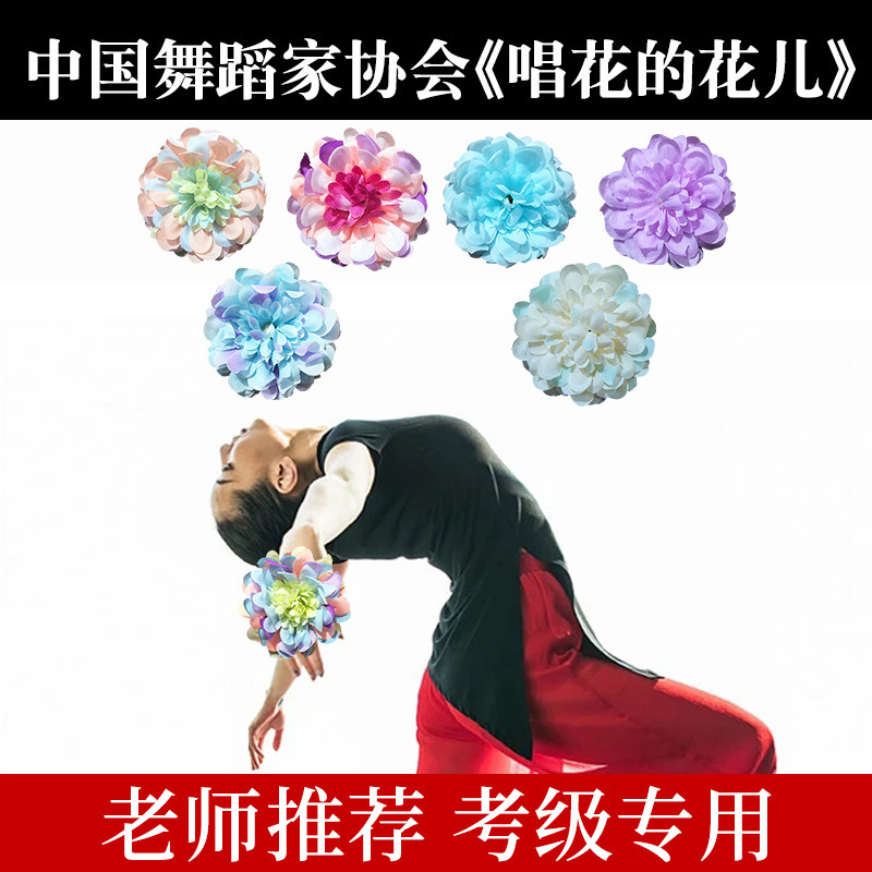 中国舞蹈家协会六级道具手腕花朵唱花的花儿儿童民族舞蹈考级专用