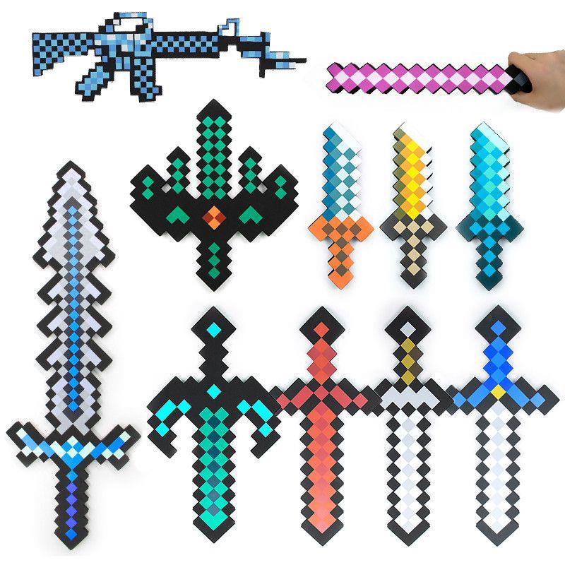 Minecraft Umbrella Diamond Sword Student Trident Toy Weapon Enchantment Drawing Knife Minecraft Creeper