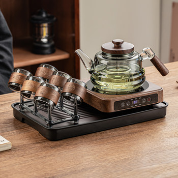 Electric Ceramic Stove Tea Maker, Glass Tea Kettle, High-End Household Tea Set, Small Tea Stove, Flower Tea Pot