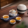 Jiangxu blue and white hand-catch pot small set of travel tea set