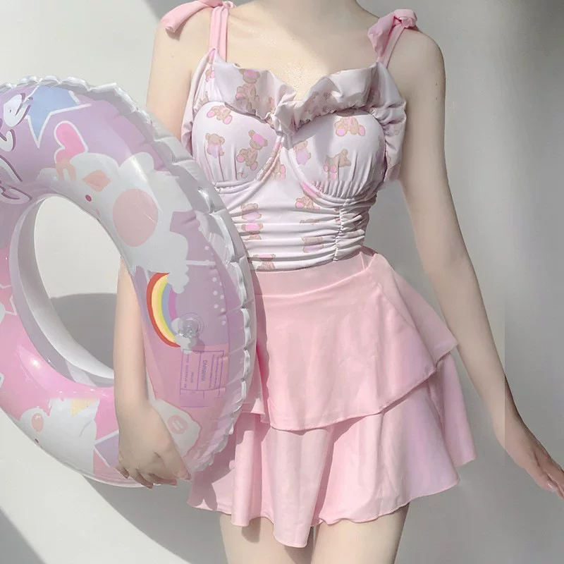 Cute supporting swimwear for students