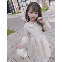 Girl Doll Collar Long Sleeve Dress Spring Autumn Ocean Girl Princess Dress 2022 Spring Dress New Childrens Skirt