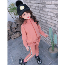 Girl Sports Suit Trendy Net Red Korean Version Foreign Air 2022 Spring Dress New Children Fashion Casual Two Sets Tide