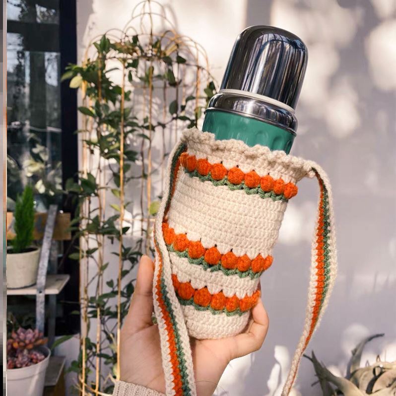 Handmade water cup hook needle cup set diy material packaging anti-hot embroidery protective set video tutorial gift