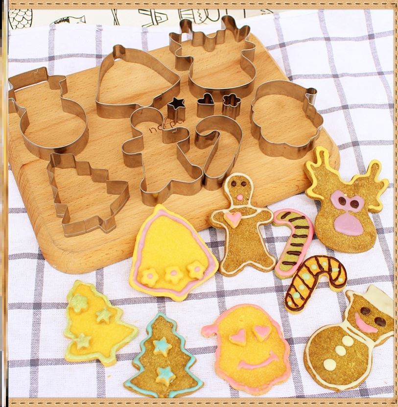 3d press-type baking to make gingerbread small man Christmas cookie mold sugar cream cartoon chic diy cut mold