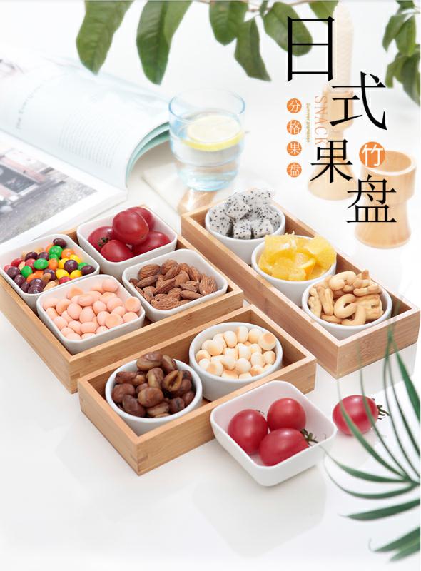 Nordic household ceramics snack dried fruit snacks fruit platter pastry KTV snack plate frame dried fruit tray