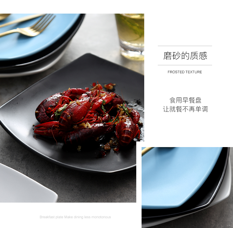 Creative 0 hotel restaurant tableware the crayfish flat tray was irregular large porcelain ceramic plates