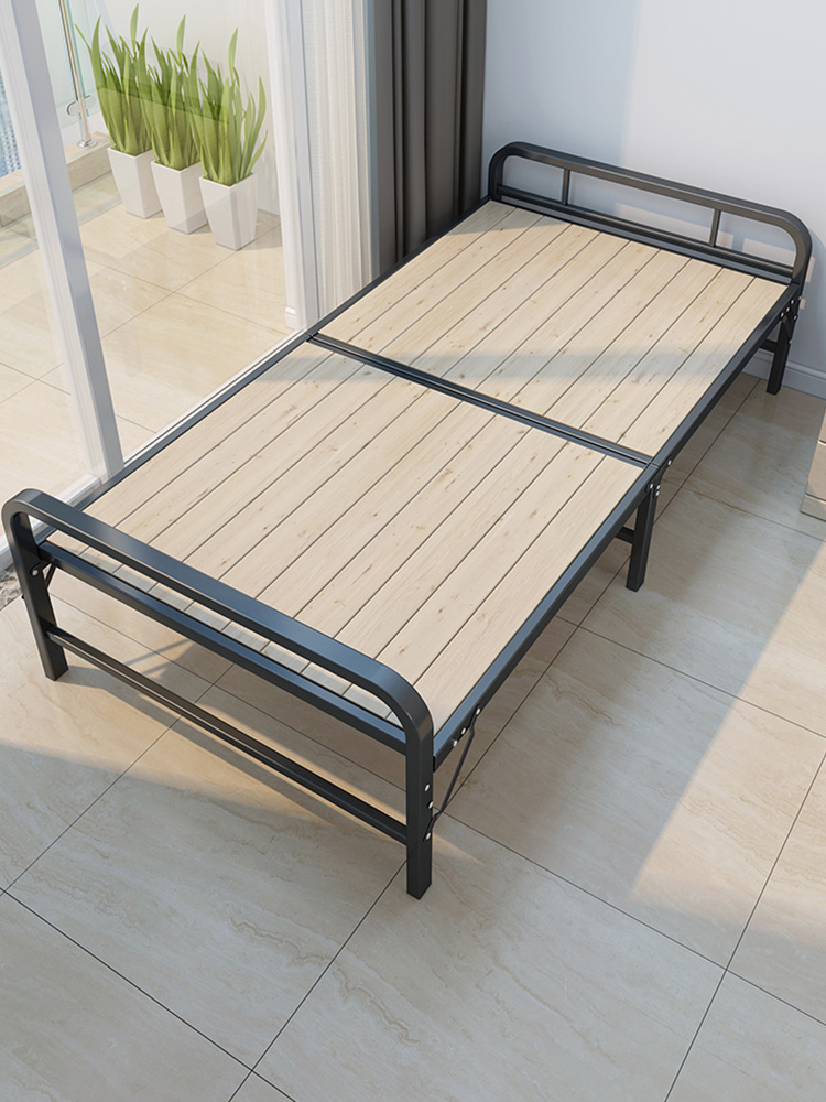 Rental House Bed Economy Type Folding Bed Sturdy Hospital Escort Beds Home section 1 m One-meter-two-one-person bed 