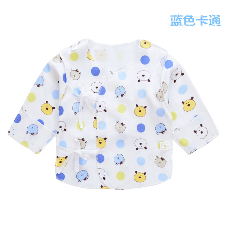 Sơ sinh nửa sau mùa hè quần áo cotton baby sư đầu trang đồ lót không xương quần áo trẻ em mỏng 0-3 tháng.