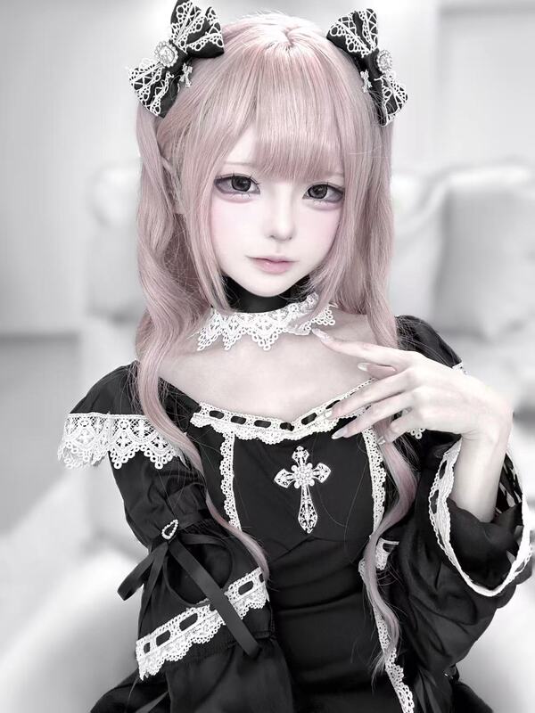 【Love and Salvation】Japanese Lunatic Moon Lace Cross Dress Gothic Outfit 【Love and Salvation】Japanese Lunatic Moon Lace Cross Dress Gothic Outfit