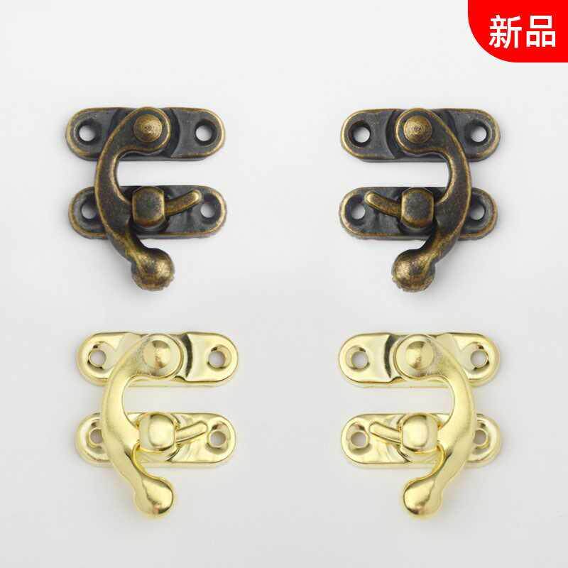 Gift box lock small lock buckle hook lock retro hardware jewelry box buckle wooden box horn accessories box buckle lock buckle