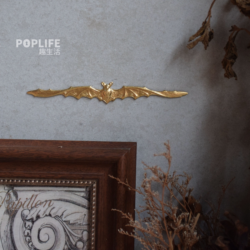 POPLIFE (limited) American brass wall switch decorates retro vampire bat hack air wall decoration home