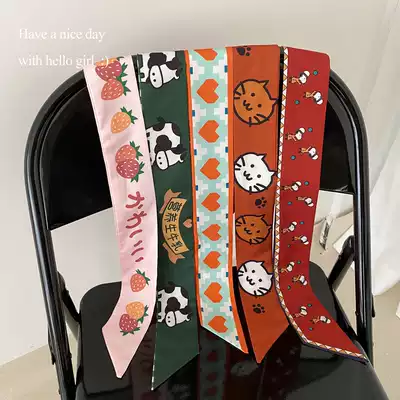 Multifunctional ribbon Hairband cute girl heart bow hair rope Super fairy tie tail Hairband ribbon hair accessories hair band