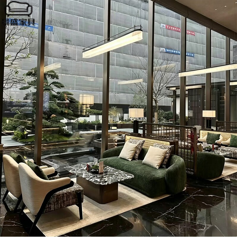Hotel Beauty Salon Club Lobby Reception Area Straight-Row Sofa Sales Office Negotiation Sofa Model Room Living Room Sofa Hotel Beauty Salon Club Lobby Reception Area Straight-Row Sofa Sales Office Negotiation Sofa Model Room Living Room Sofa