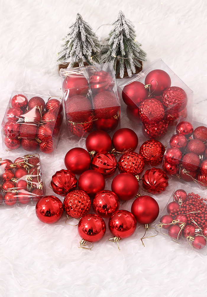 Christmas decorations Christmas tree creative small pendants bright light balls multi-package gift box casket ball scene arrangement