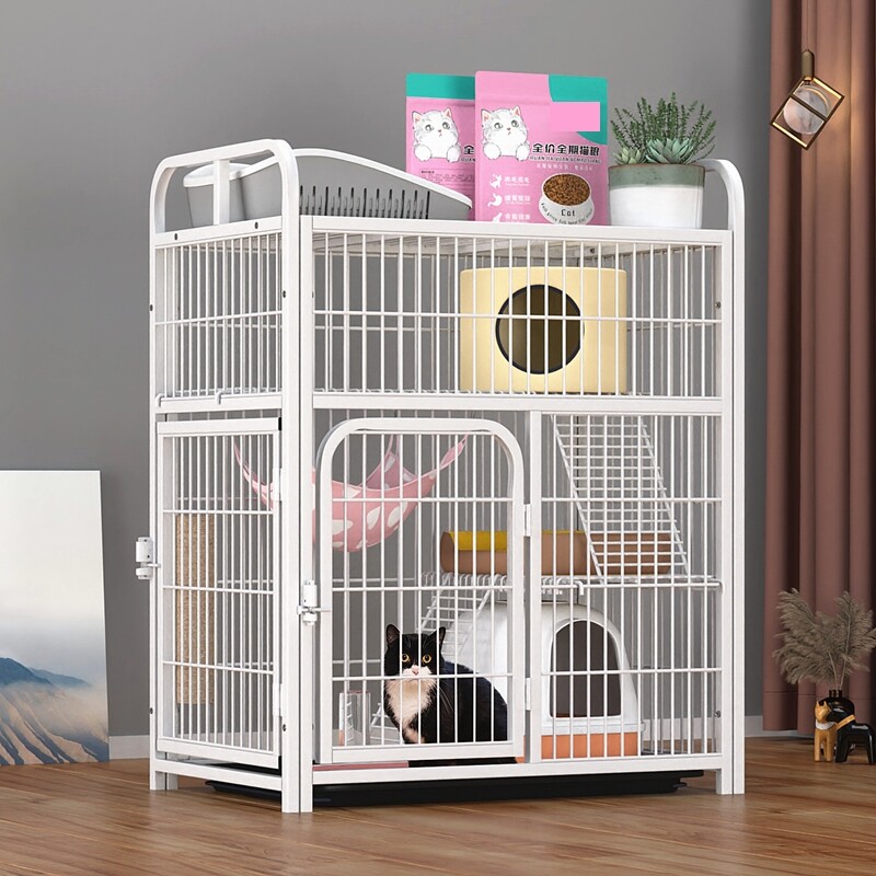 Large Assembly Cat Cage Oversized Free Space Cat House Double cat house Cat House Cat Villa for Home Cat Villa