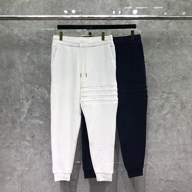Tb Trendy Brand Long Pants for Men and Women, Couple Knit Pants, Casual Pants, Dark Four-Stripe Jogger Pants, Four-Stripe Pure Cotton Sweatpants