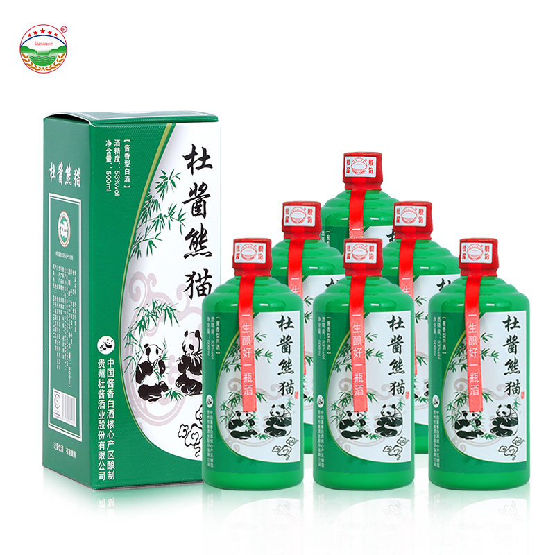 杜酱 熊猫酒 53度酱香型白酒 500ml*6瓶 双重优惠折后￥299包邮