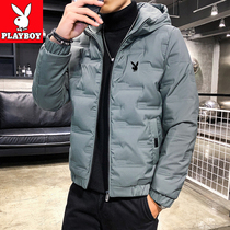 Flower Playboy autumn Winter Tide Cards Thickened down jacket 2021 coats men Thickened Warm Cotton Padded Jacket Trendy New