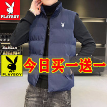 Flower Playboy autumn winter down cotton suit waistcoat without sleeveless waistcoat Thickened Warm Anti-Wind Chill Waistcoat Jacket