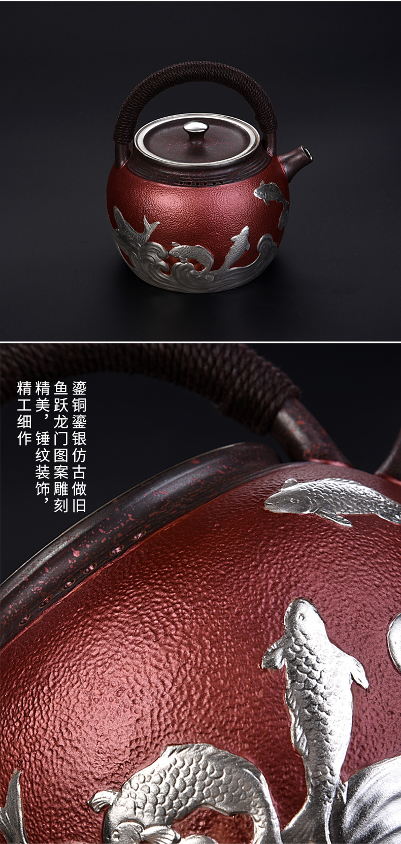 Vatican let gode coppering. As copper teapot cooked tasted silver gilding tea retro large teapot kettle kung fu tea set