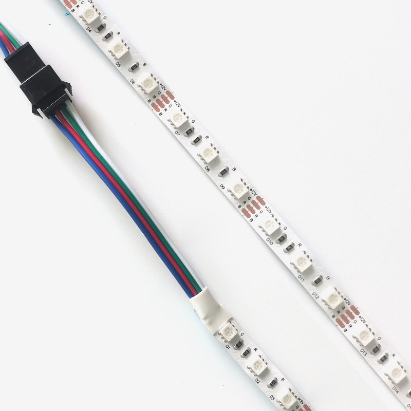 Low-voltage RGB colorful patch lamp strip 20 segments 60 lamp beads 5050 injection molding waterproof color-changing LED lamp strip 12V