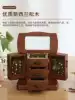 Solid wood earrings Jewelry box storage box Earrings necklace display rack Net red multi-layer ring collection box small exquisite