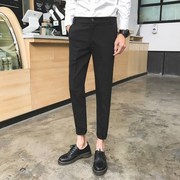 Quần nam mỏng chín quần nhỏ phù hợp với bàn chân nhỏ với giày da của nhỏ kích thước của Hàn Quốc phiên bản của quần mùa hè 9 điểm bình thường.