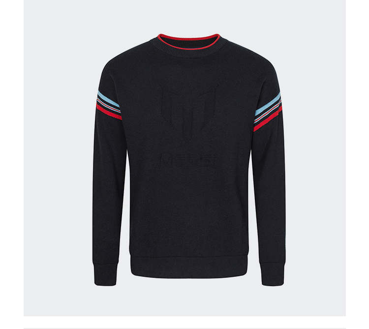 LEO MESSI Men's Dark Pattern Slim Cotton Sweater