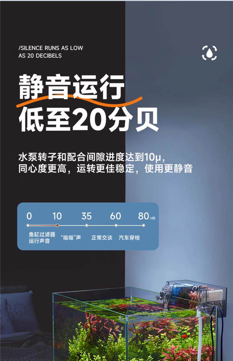 Аквариум 小型鱼缸氧气泵过滤器一体小循环水帮浦制氧机净水外置滴流盒过 Tibetan wool rabbits