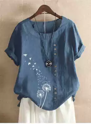 Speed to sell through printed cotton and linen loose female