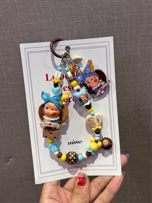 Original DIY Star Man Modified Doll Delicious Moment Series Cute Baking Style Bread Phone Chain Keychain Bag Pendant