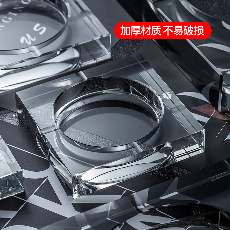 Crystal Tobacco Ashtray Home Living Room Creative Personality Trend Eu Style Luxury office Atmospheric brief Large number