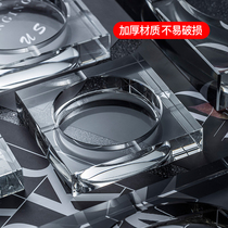 Crystal ashtray home living room creative personality trend European luxury high-end office atmospheric simple large size